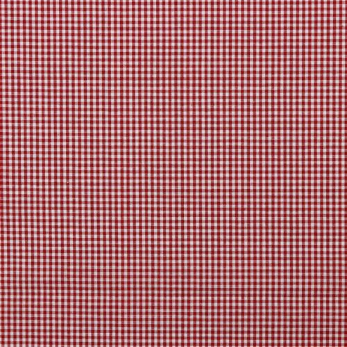 Bavlněný Poplin 2,7 mm Vichy kostka - červená