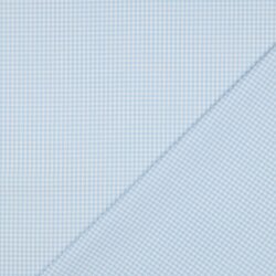 Popeline di cotone 2.7mm Vichy check - azzurro