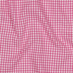 Bavlněný poplin 2,7mm Vichy kostka - fuchsie