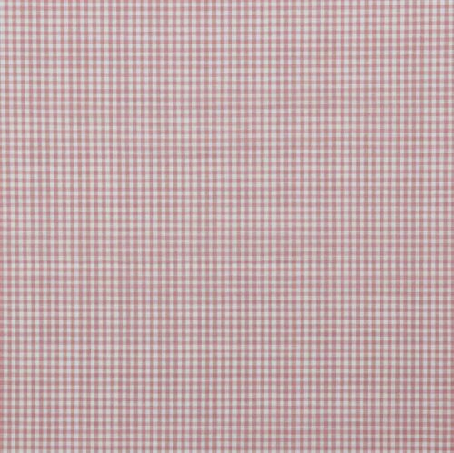 Cotton poplin 2.7mm Vichy check - dusky pink