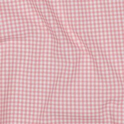Cotton poplin 2.7mm Vichy check - dusky pink