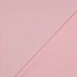 Cotton poplin 2.7mm Vichy check - dusky pink