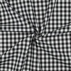 Coton-popeline Vichy check - noir