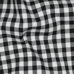 Coton-popeline Vichy check - noir