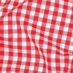 Poeline de coton Vichy check - rouge