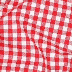 Katoen poplin Vichy ruit - rood