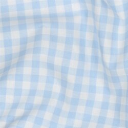 Poeline de coton Vichy check - bleu clair