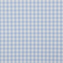 Popeline di cotone Vichy check - azzurro