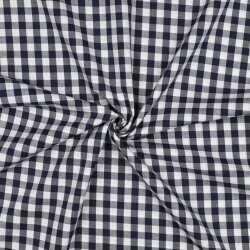 Poeline de coton Vichy check - bleu foncé