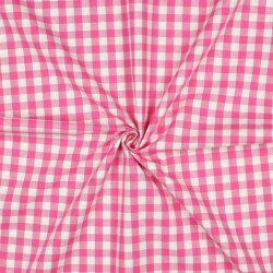 Cotton poplin Vichy check - fuchsia