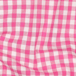 Cotton poplin Vichy check - fuchsia