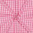 Poeline de coton Vichy check - fuchsia