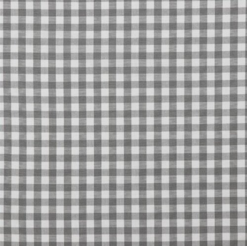 Cotton poplin Vichy check - grey