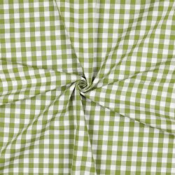 Coton-popeline Vichy check - bouteille verte