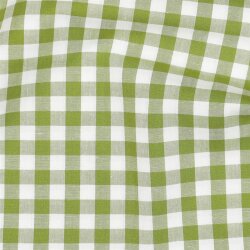 Coton-popeline Vichy check - bouteille verte