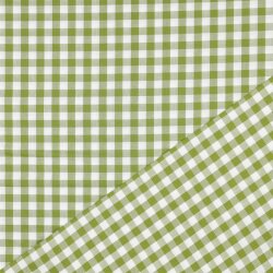 Coton-popeline Vichy check - bouteille verte