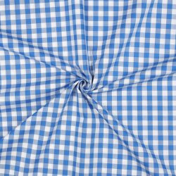 Coton-Popeline Vichy Check - Ciel