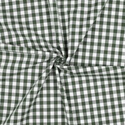 Coton-popeline Vichy check - vert foncé