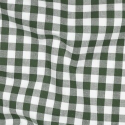 Katoen poplin Vichy ruit - donkergroen
