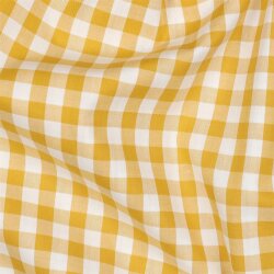 Poeline de coton Vichy check - ocre
