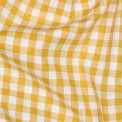 Katoen poplin Vichy ruit - oker