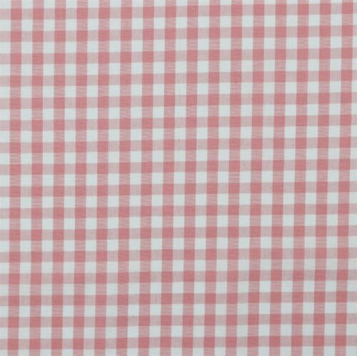 Cotton poplin Vichy check - dusky pink