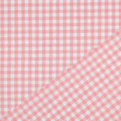 Popeline di cotone Vichy check - rosa scuro