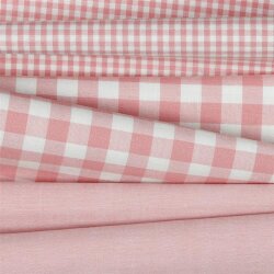 Cotton poplin Vichy check - dusky pink