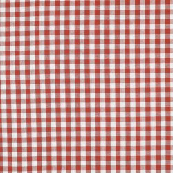 Coton-popeline Vichy check - terre cuite