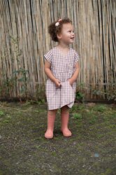 Coton-popeline Vichy check - terre cuite
