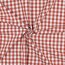Coton-popeline Vichy check - terre cuite