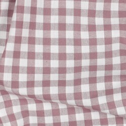 Katoen poplin Vichy ruit - kaasjeskruid