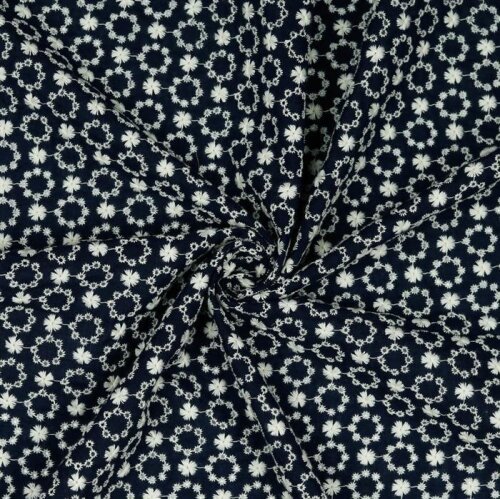 COTTON Embroidered - dark blue