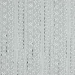 Cotton fabric embroidered - white