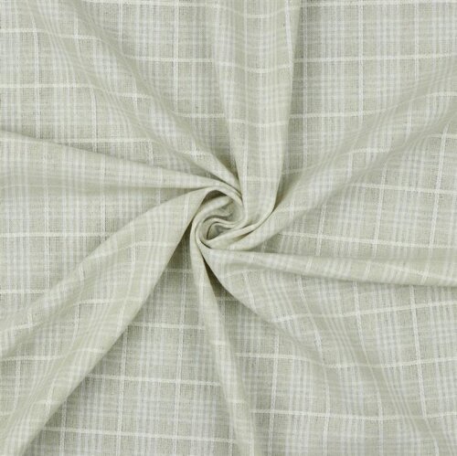 Viscose linen CHECKS - natural