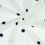 Cotton batiste dots - white/navy blue