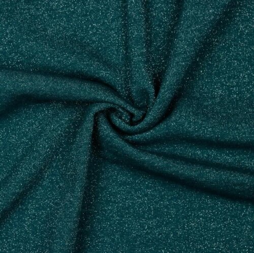 Wintersweat Glitter - tmavě modrá zelená/stříbrná