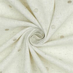 Viscose linen embroidered - natural