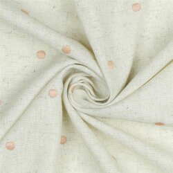 Viscose lin brodé - quartz rose