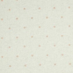 Viscose lin brodé - quartz rose