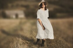 ALGODÓN VOILE borde de una cara