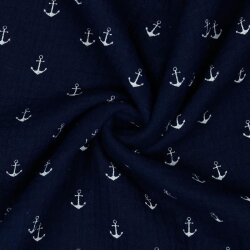 Muslin anchor - dark blue/white