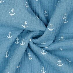 Muslin anchor - light blue/white
