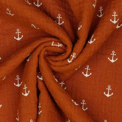 Muslin anchor - light rust/white