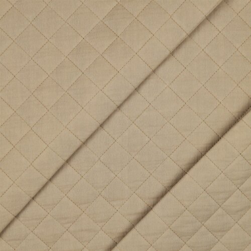 Musselin Gesteppt Uni - beige