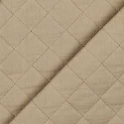Musselin Gesteppt Uni - beige