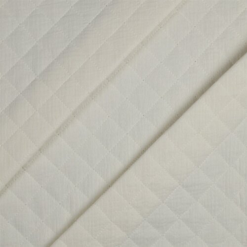 Musselin Gesteppt Uni - creme