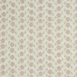 Viscose linen embroidered - quartz pink