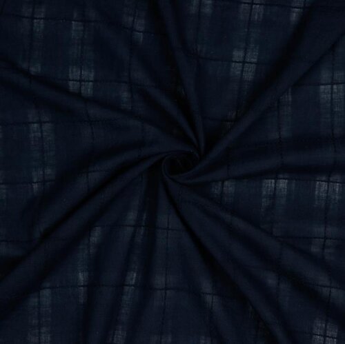 Cotton batiste DOBBY - dark blue