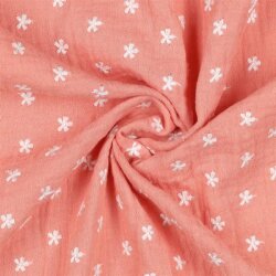 Muslin Embroidered - salmon